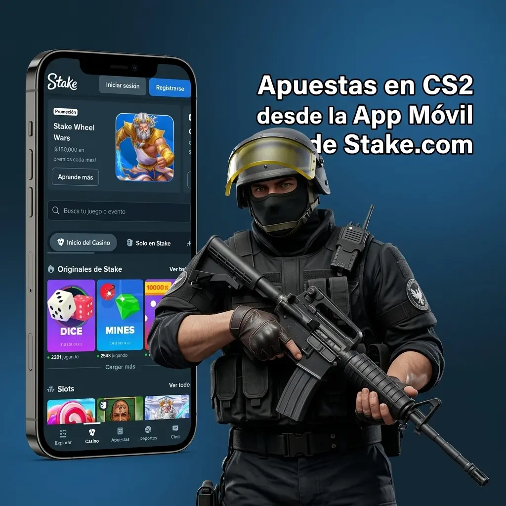 Apuesta en CS2 desde la app móvil de Stake.com en Android e iOS con mercados en vivo y apuestas intuitivas