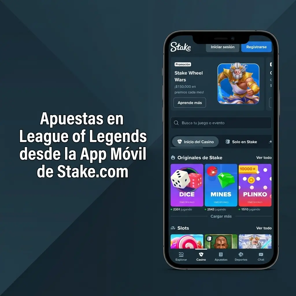 Apuestas en League of Legends desde la app móvil de Stake.com en iOS y Android para esports