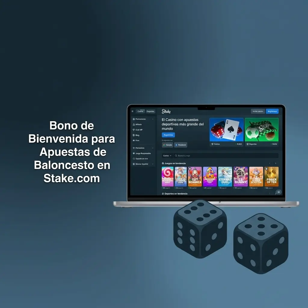 Bono de bienvenida Stake.com para nuevos usuarios en apuestas deportivas de baloncesto con depósito mínimo