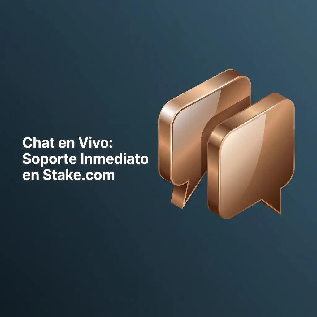 Chat en vivo de Stake.com para soporte inmediato 24/7 en español, accesible desde sitio web y app móvil.