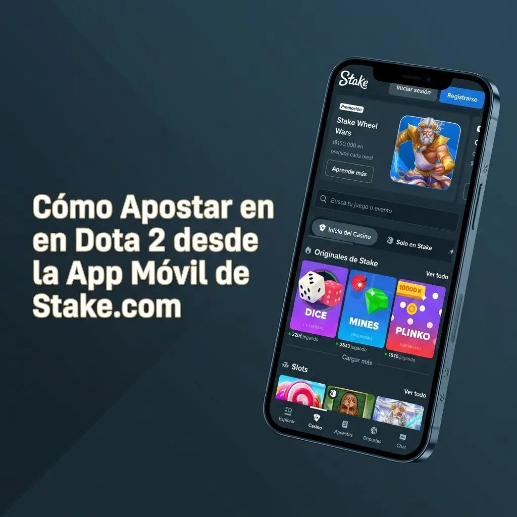 App móvil de Stake.com para apostar en Dota 2: pasos desde descarga hasta confirmar apuesta en esports
