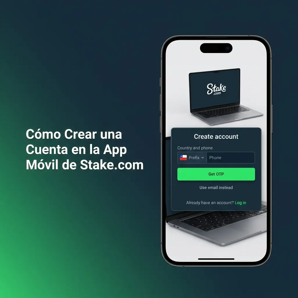 Guía para crear una cuenta en la app móvil de Stake.com desde iPhone o iPad paso a paso