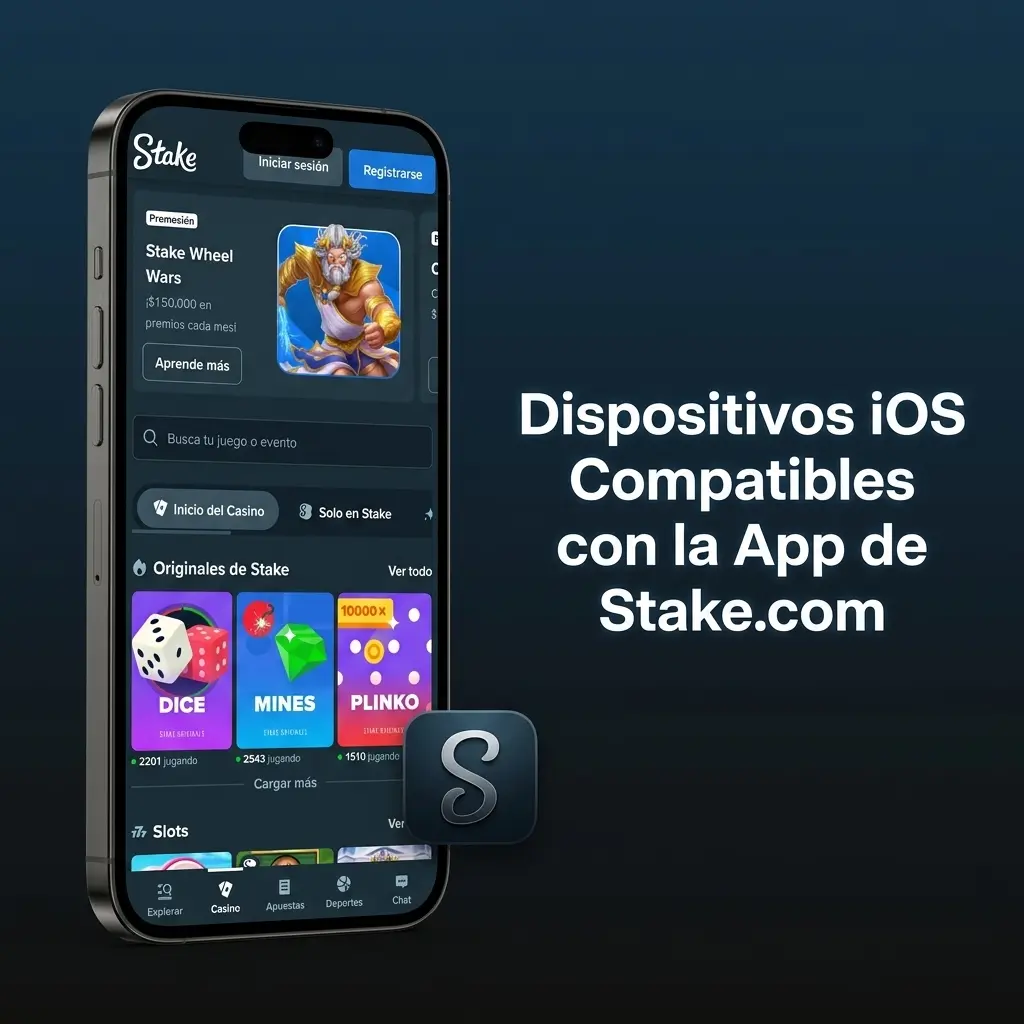 Dispositivos iPhone compatibles con app PWA de Stake.com en iOS 14 o superior