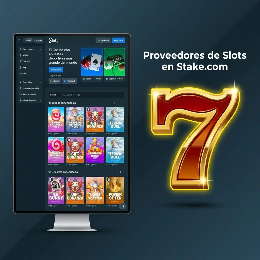 Proveedores de slots en Stake.com: Pragmatic Play, NetEnt, Play'n GO y más de 100 desarrolladores disponibles
