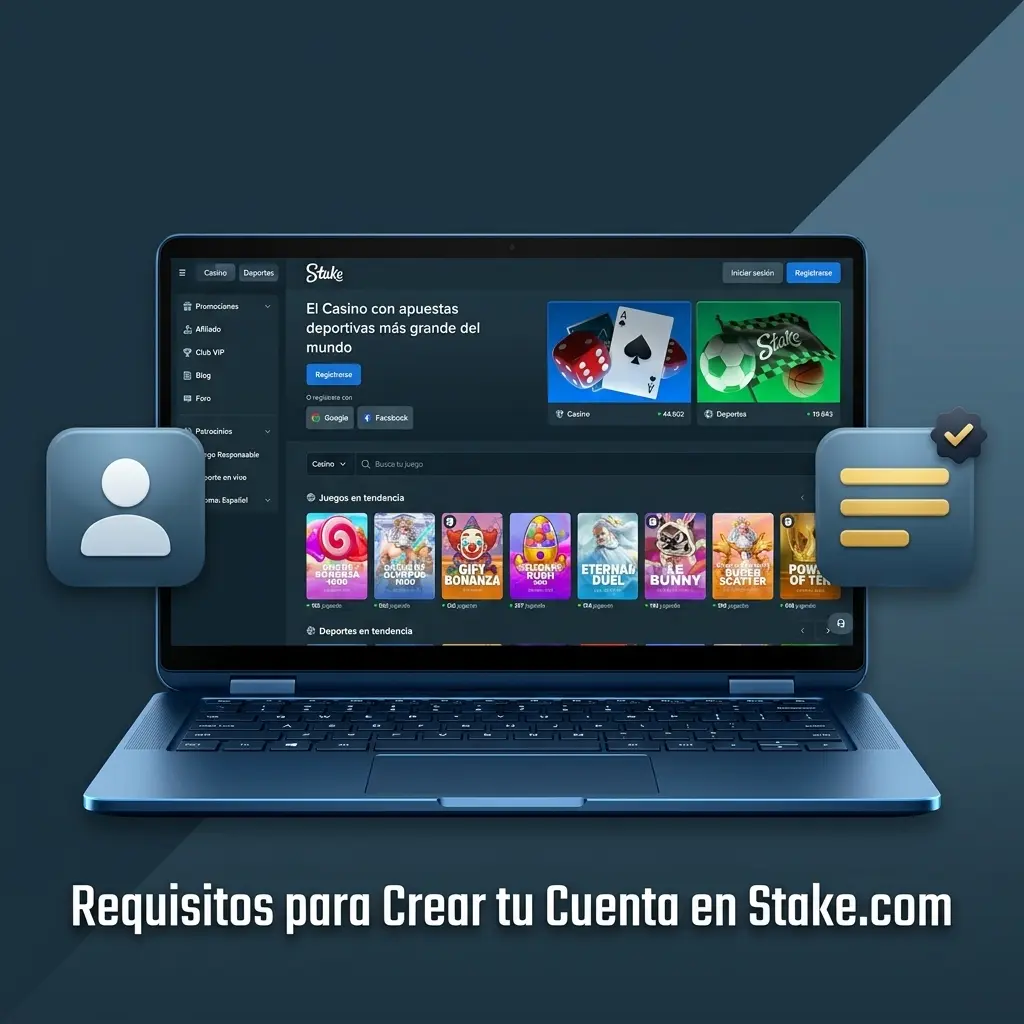Requisitos para crear cuenta en Stake.com: edad mínima, documentación válida y residencia permitida en Chile