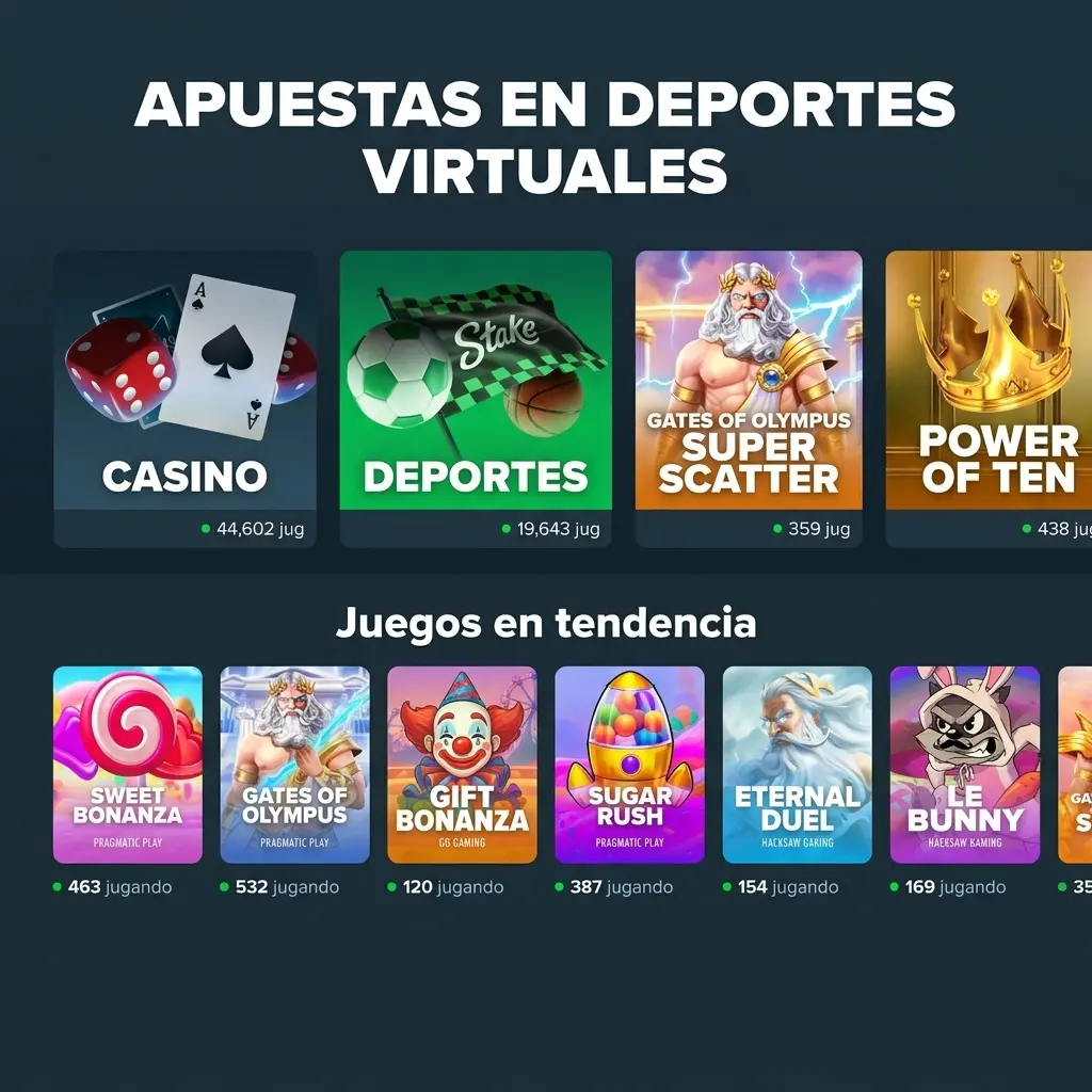 Apuestas en deportes virtuales en Stake.com: fútbol, carreras, ciclismo y tenis disponibles 24 horas en Chile